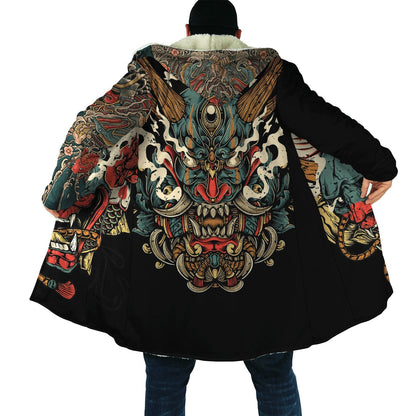 Oni Mask Tattoo 3D Over Printed Shirt for Men and Women