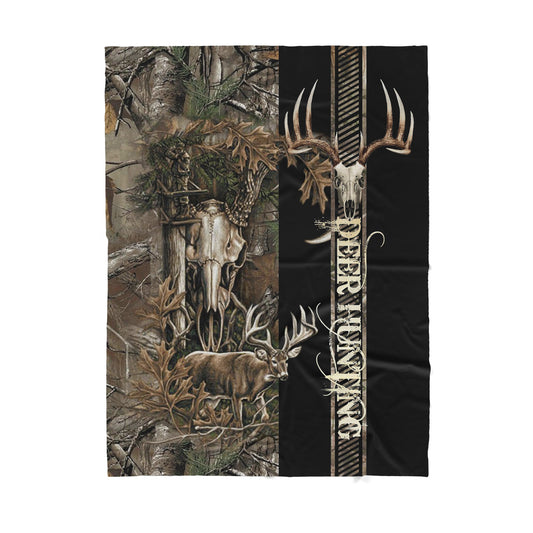 Custom Blanket Deer Hunting - Sherpa Blanket DL