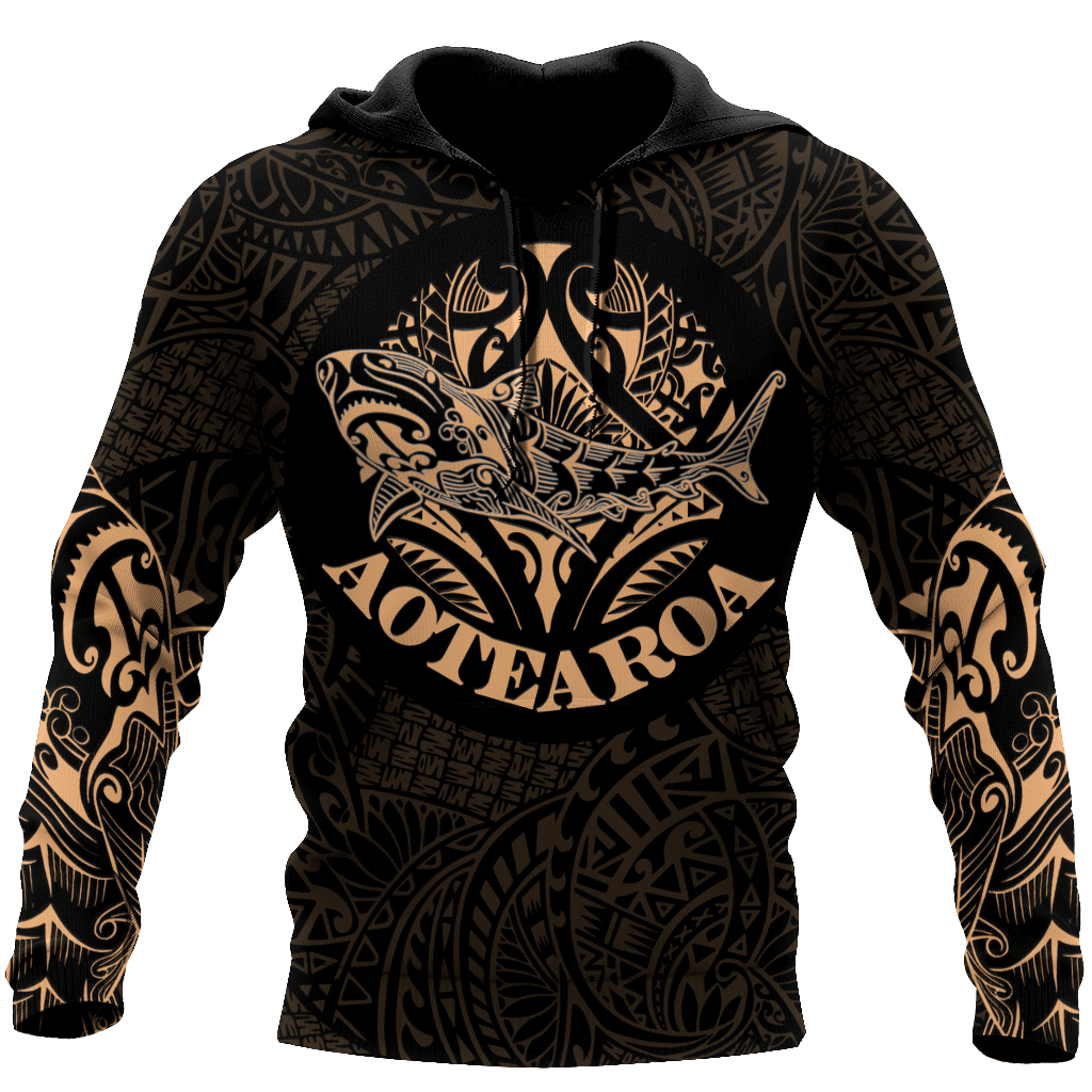 Maori shark tattoo 3d all over printed shirt and short for man and women HHT17072001