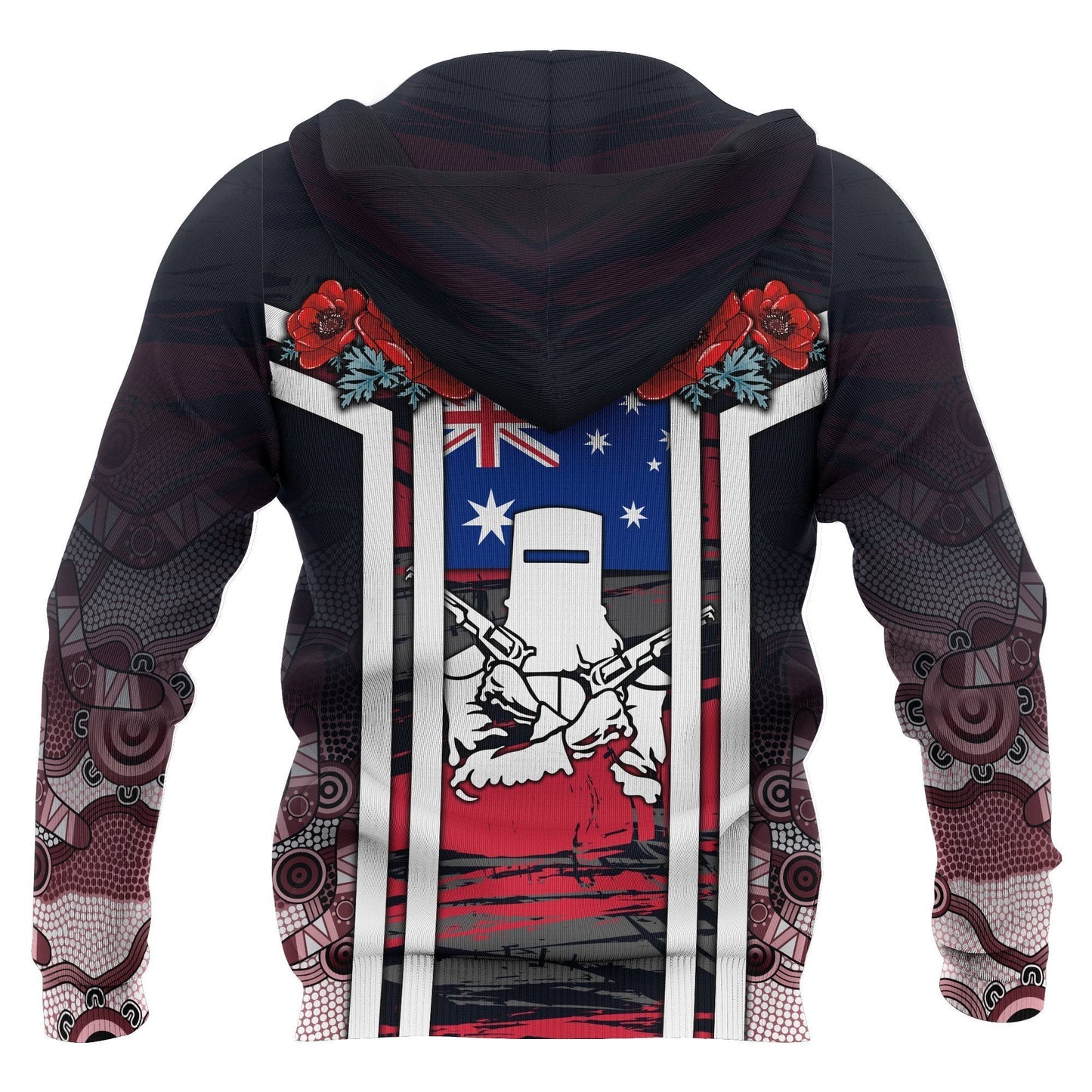 Australia Zip-up Hoodies - Anzac Day Hoodies - Poppy Flowerss Dot Painting - Unisex - ver2 NNKANZ3 - Amaze Style™-Apparel