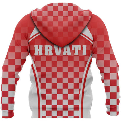 Croatia Zipper Hoodie - S. Style J9 - Amaze Style™-Apparel