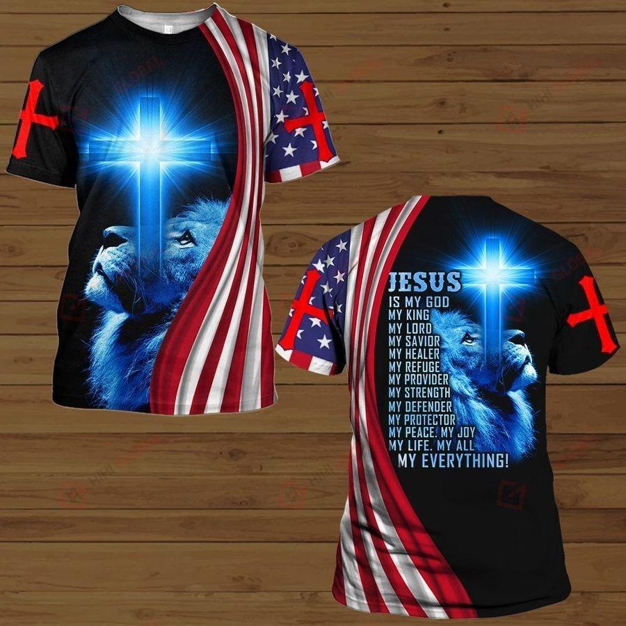Jesus Is My Everything American Flag 3D All Over Printed Shirts For Men and Women TA07272001