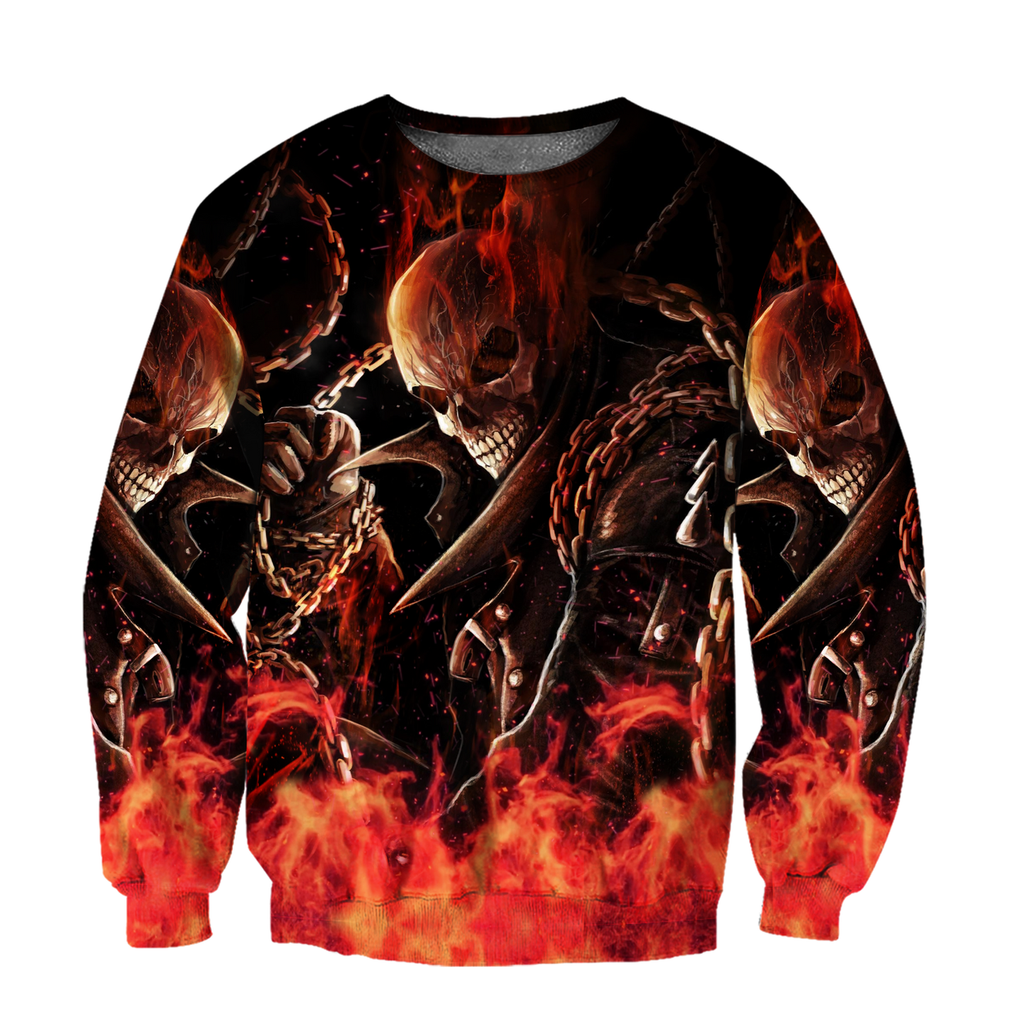 Premium All Over Printed Fire Skull Shirts MEI
