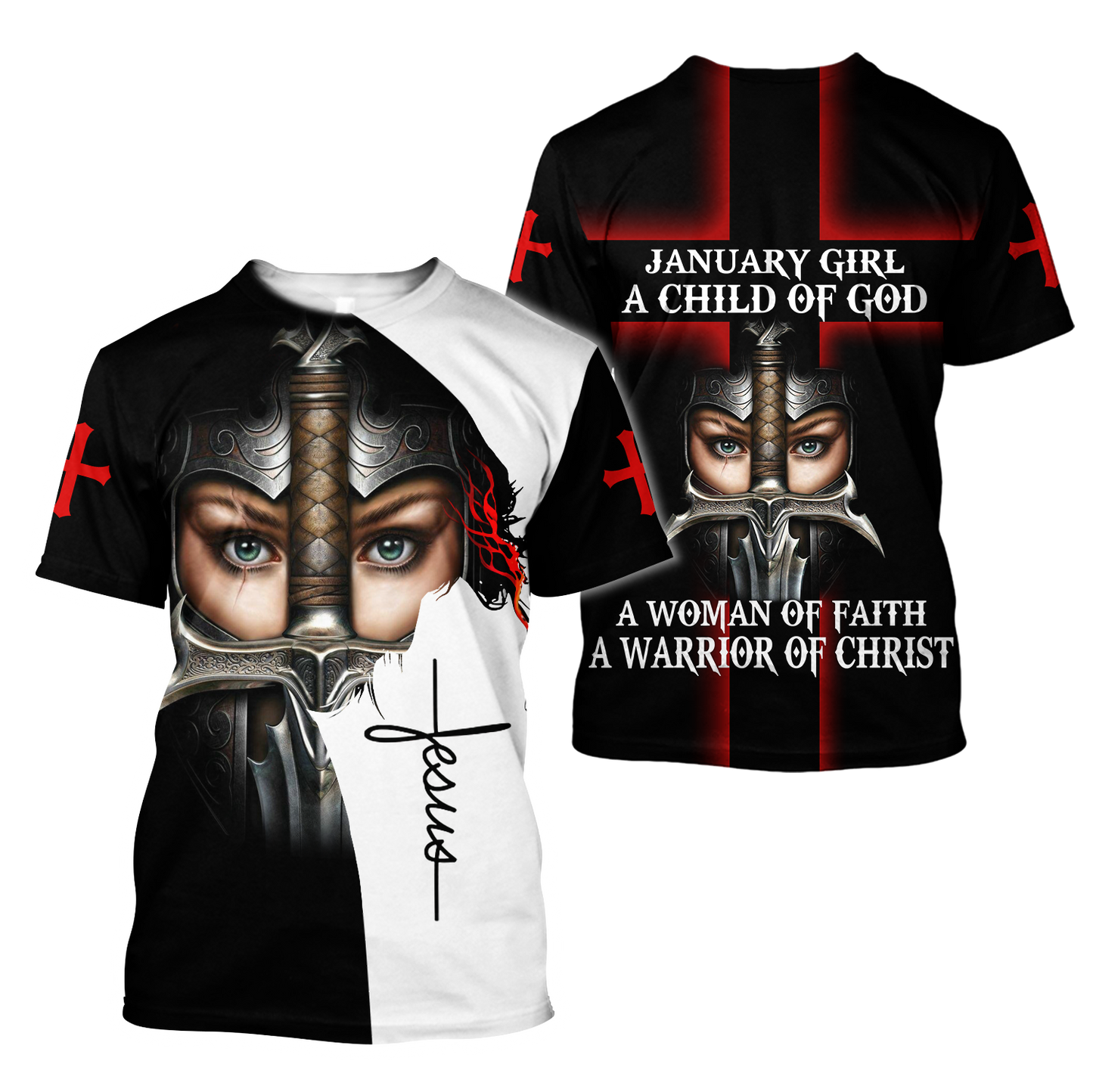January Girl - I Am A Daughter Of God 3D All Over Printed Shirts For Men and Women TA040205S1
