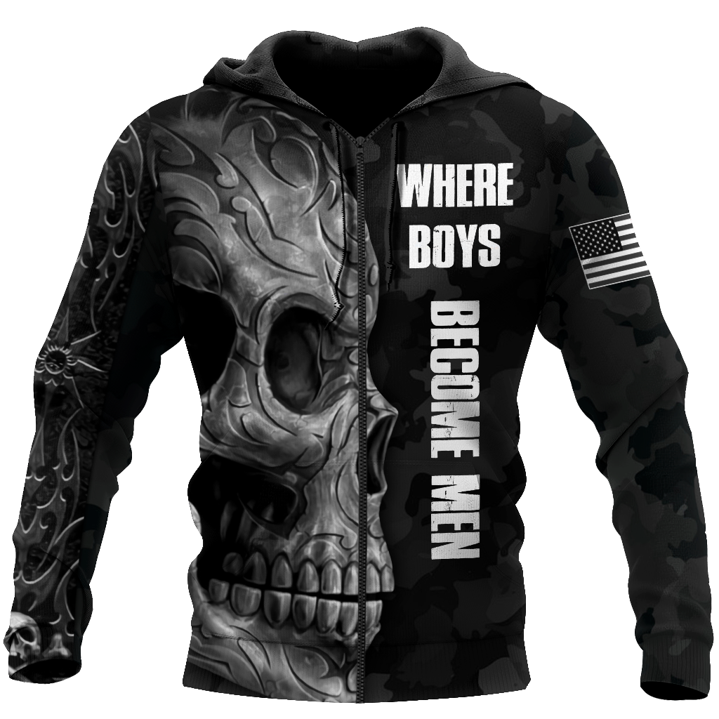 Love Skull tattoos balck 3D all over printed for man and women QB06062002
