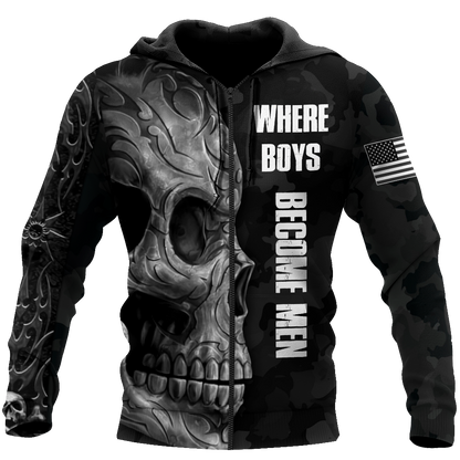 Love Skull tattoos balck 3D all over printed for man and women QB06062002