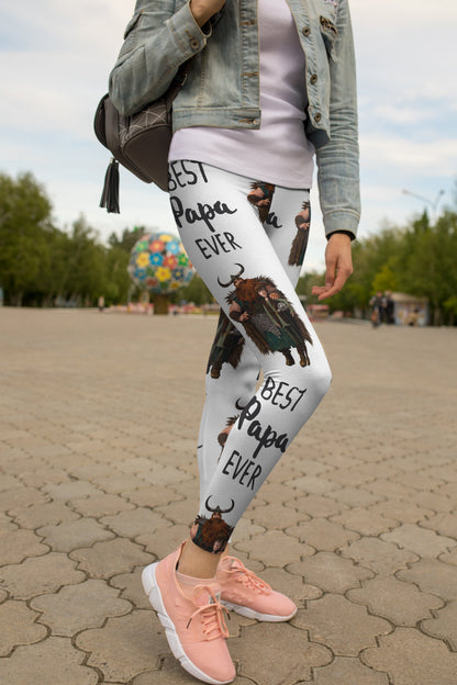 3D All Over Print Best Papa Ever Young Legging - Amaze Style™-Apparel