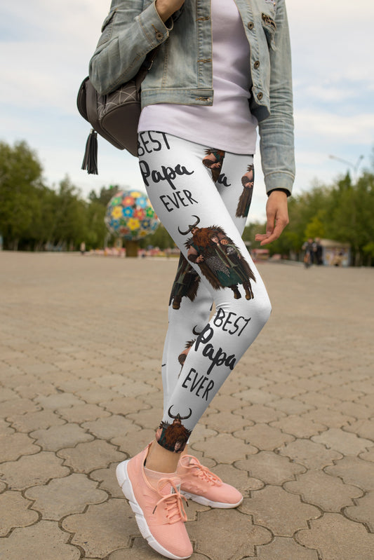3D All Over Print Best Papa Ever Young Legging - Amaze Style™-Apparel