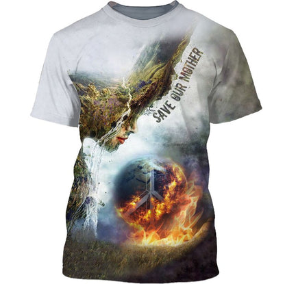 Hippie Save Our Mother 3D All Over Printed Unisex Shirts