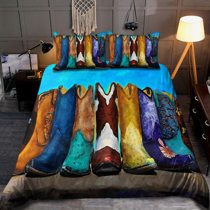 Cowboy Shoes Combo Bedding Set