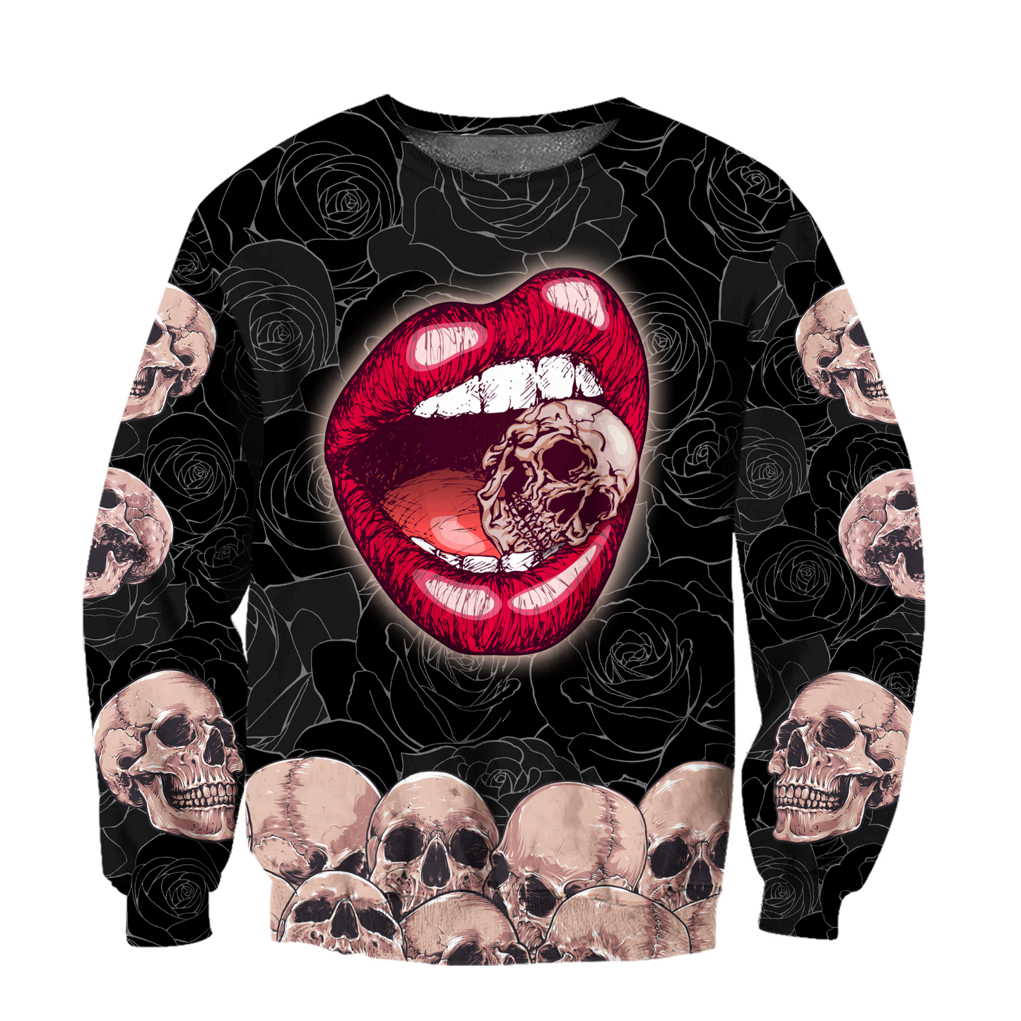 Sexy Lip Love Skull 3D all over for man and women QB05122002 - Amaze Style™-Apparel