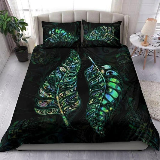 New Zealand-Silver Fern Couple Bedding Set Paua Shell TA062207