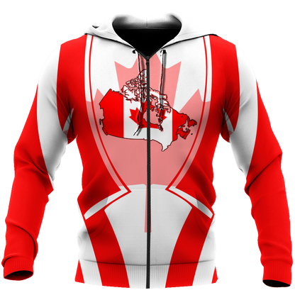 Canada In My Heart Red Maple Leaf Hoodie-HHT09072010