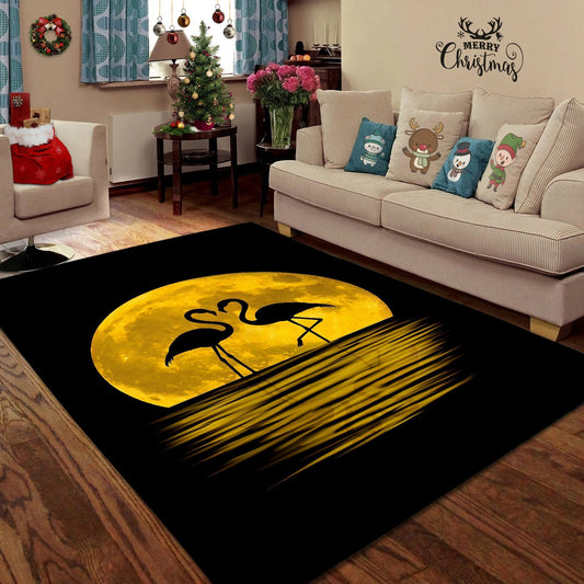 Potrait: Flamingo in the Moon Combo Rug