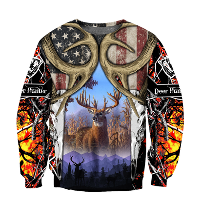 America Flag Hunting Deer Unisex Shirts DA17102001