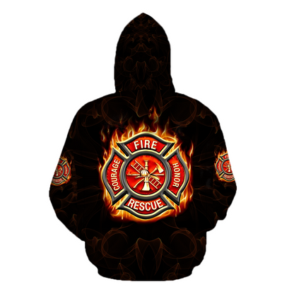 All Over Printed Firefighter's Wife Hoodie DA14092020-MEI