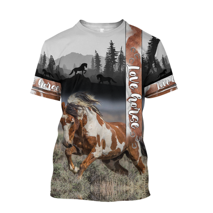 Beautiful American Paint Horse 3D All Over Printed Shirts For Men And Women DA19112005