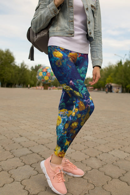 3D All Over Print Season Coral Legging - Amaze Style™-Apparel