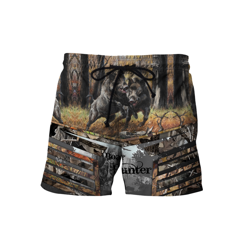 Personalized Name Great Boar Hunting Camo 3D All Over Printed Shirts