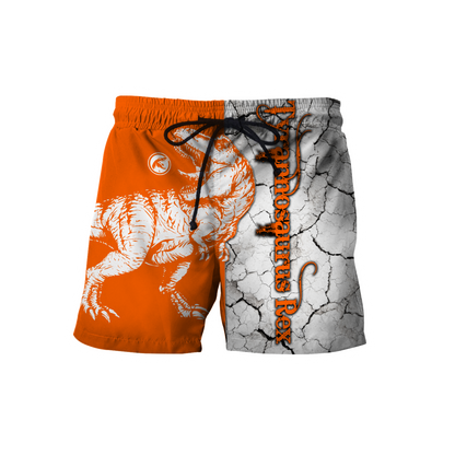 Tyrannosaurus Dinosaur Orange 3D all over printed shirts