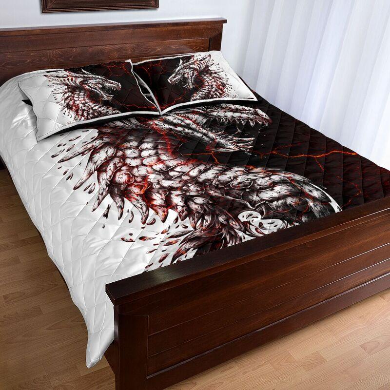 Lava Dragon Art Quilt Bedding Set KT