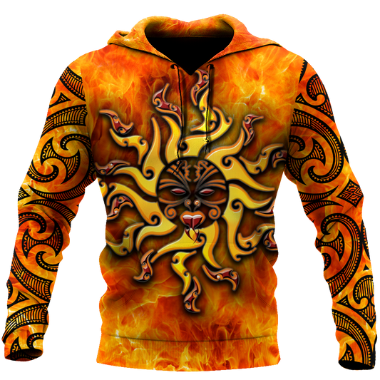 Maori tamanuitera the sun 3d all over printed shirt and short for man and women