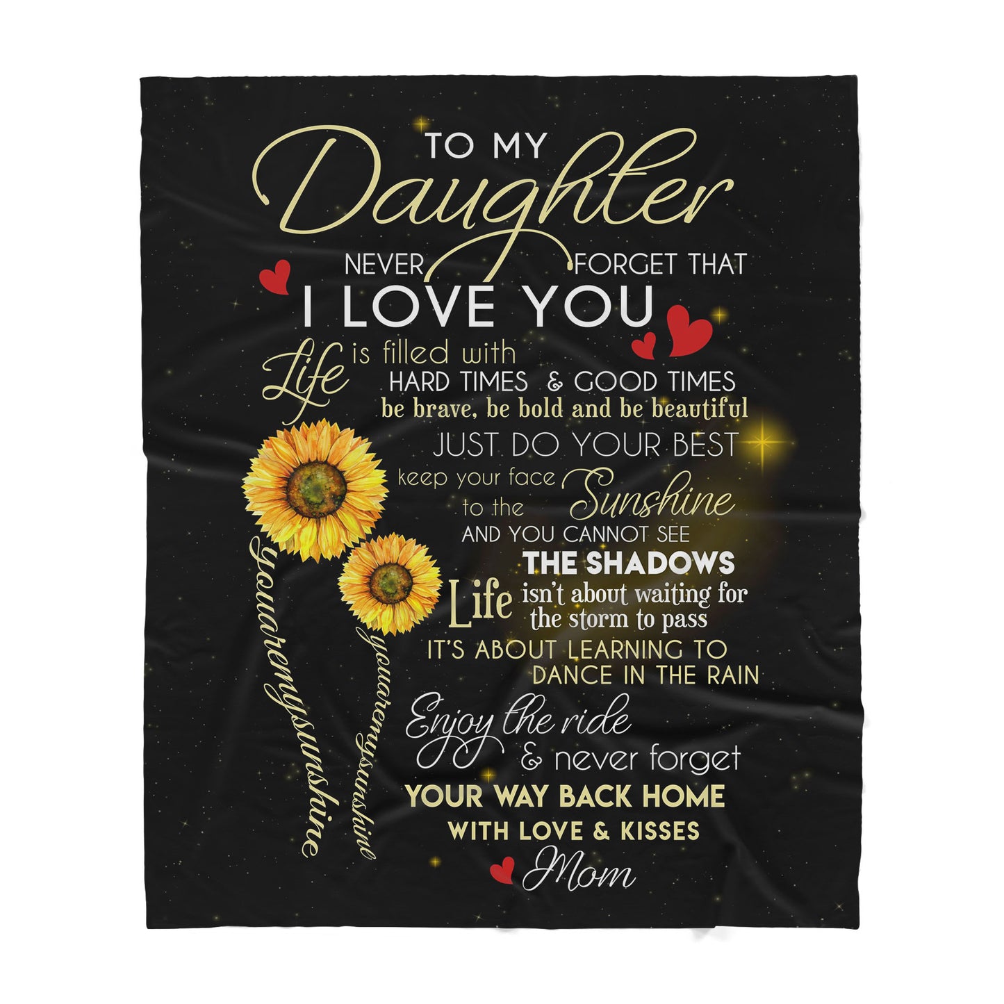 Custom Blanket To My Daughter - Gift For Daughter - Sherpa Blanket TA