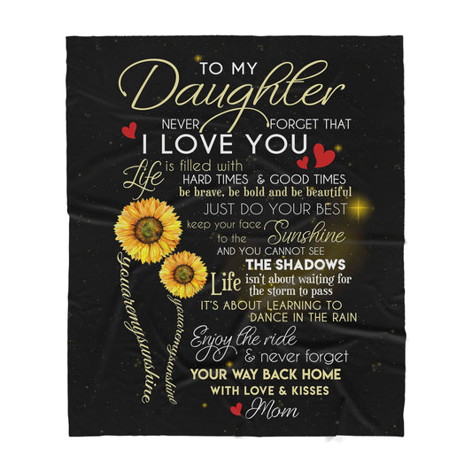 Custom Blanket To My Daughter - Gift For Daughter - Sherpa Blanket TA
