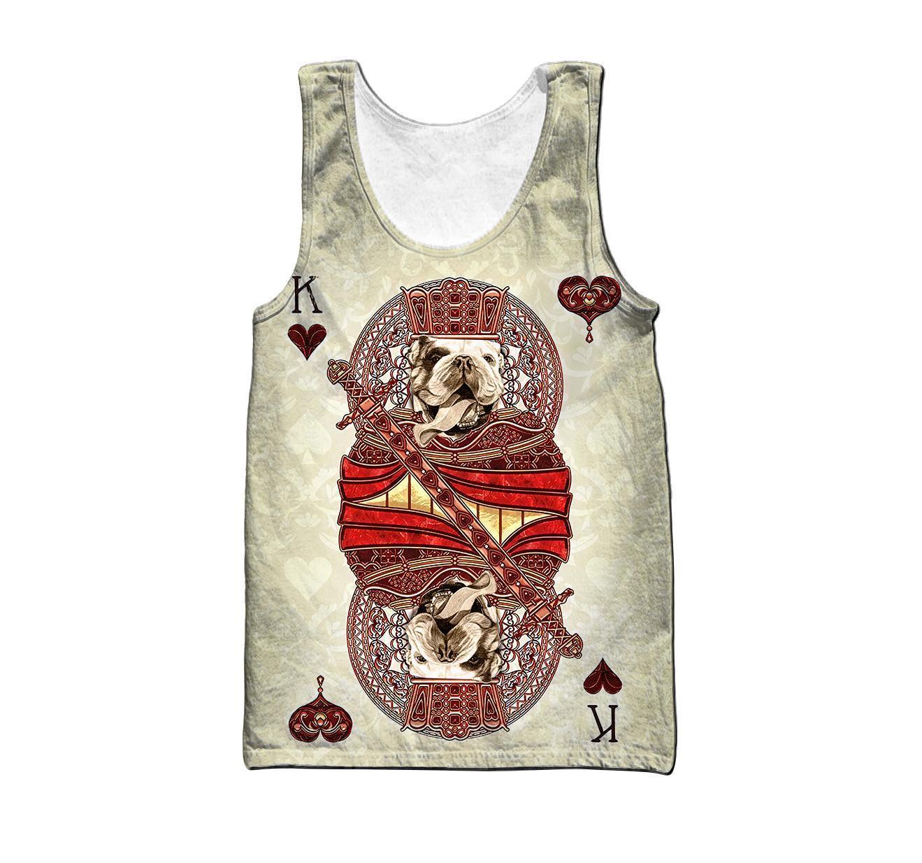 King Pitbull Poker Over Printed Hoodie