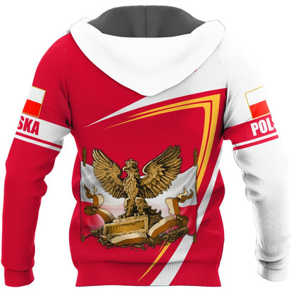 Personalized Polska 3D All Over Printed Unisex Hoodie