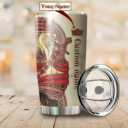 October King Lion Custom Name Tumbler
