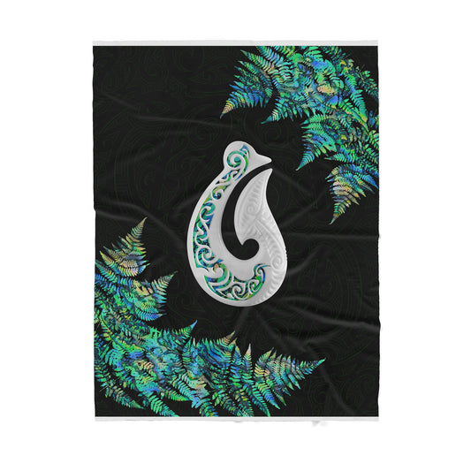 Custom Blanket Maori Paua Shell Fish Hook - Sherpa Blanket DL