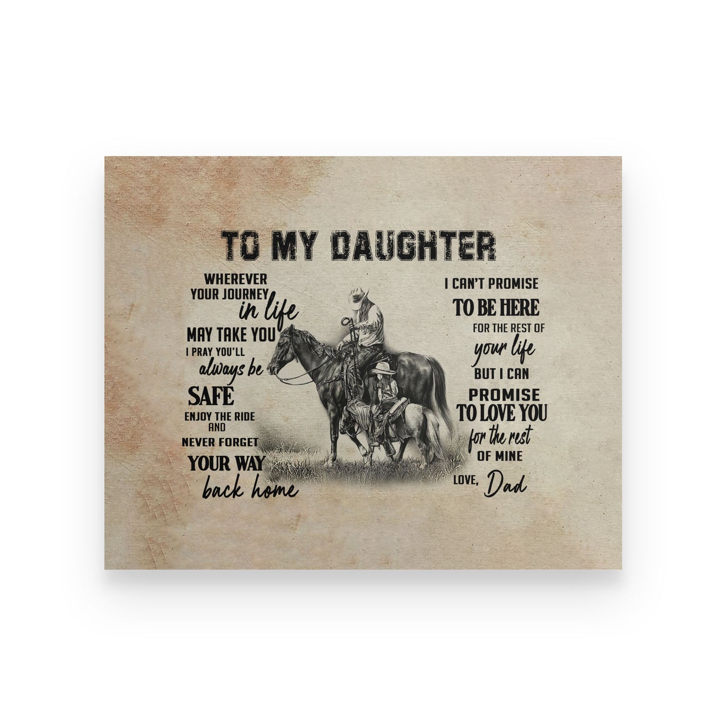 Family Canvas-To My Daughter Hunting TA