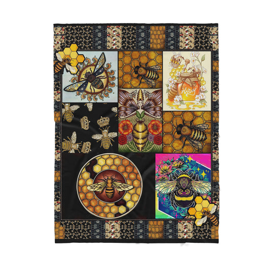 Custom Sherpa Blanket Bee The Queen Best Gift For Hanukkah And Christmas MEI