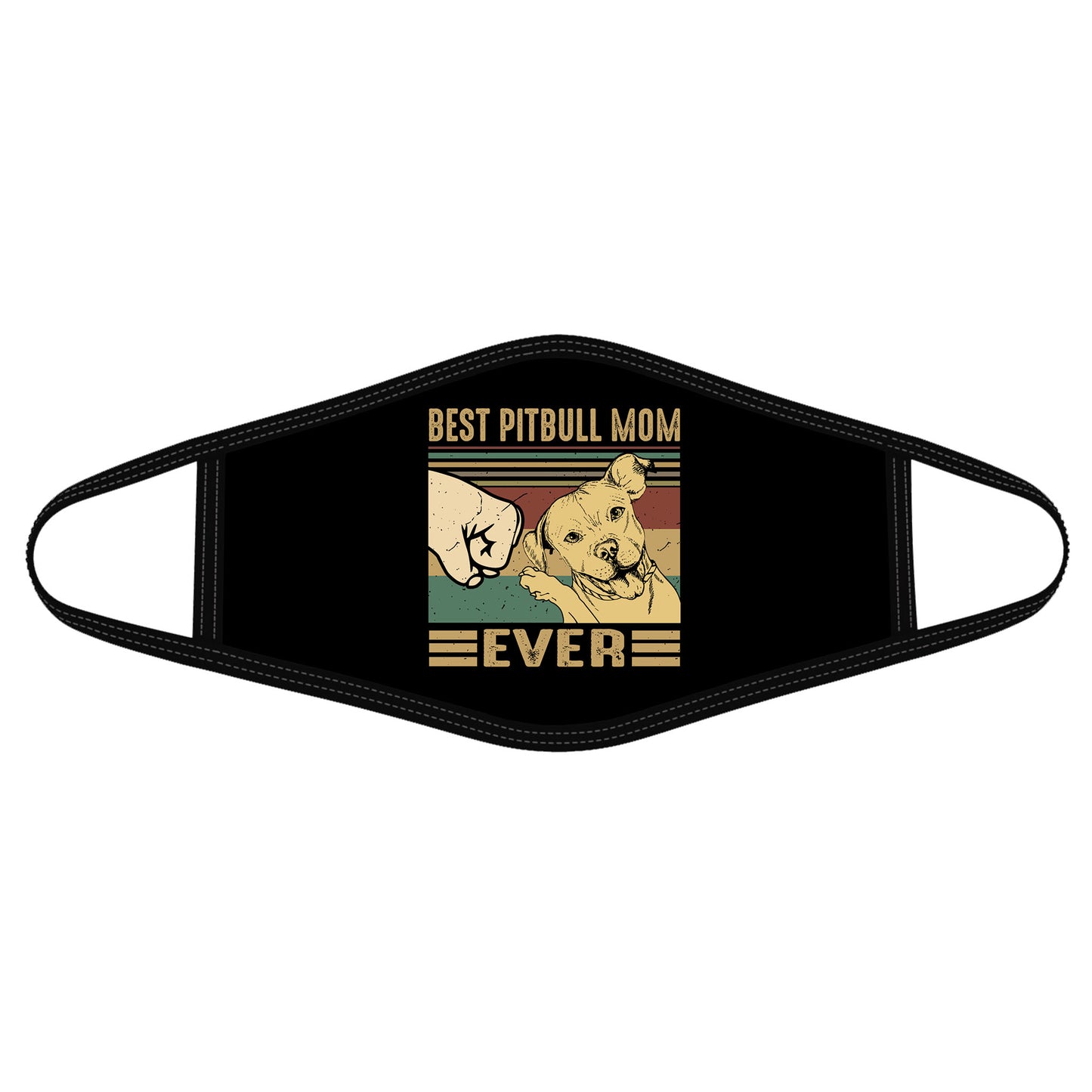 Pitbull Dog Mom Vintage Face Mask DL