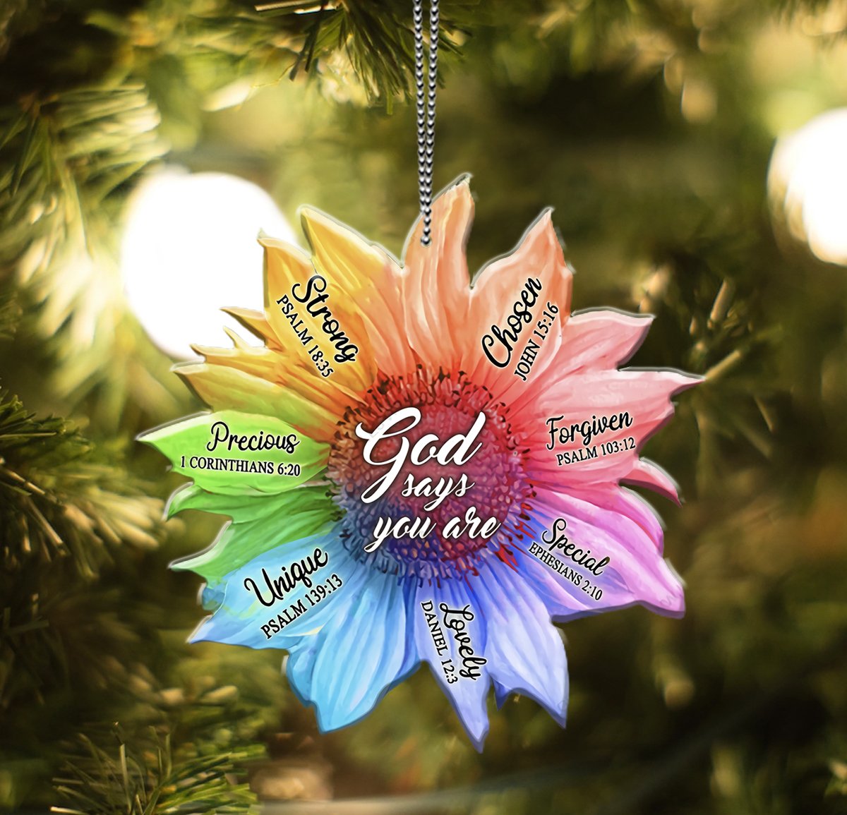 Jesus Faith Christmas Tree Hanging Ornament