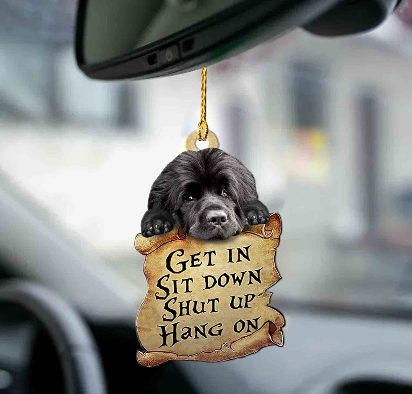 Newfoundland Dog Get In Newfoundland Dog Lover Dog Moms Two Sided Ornament
