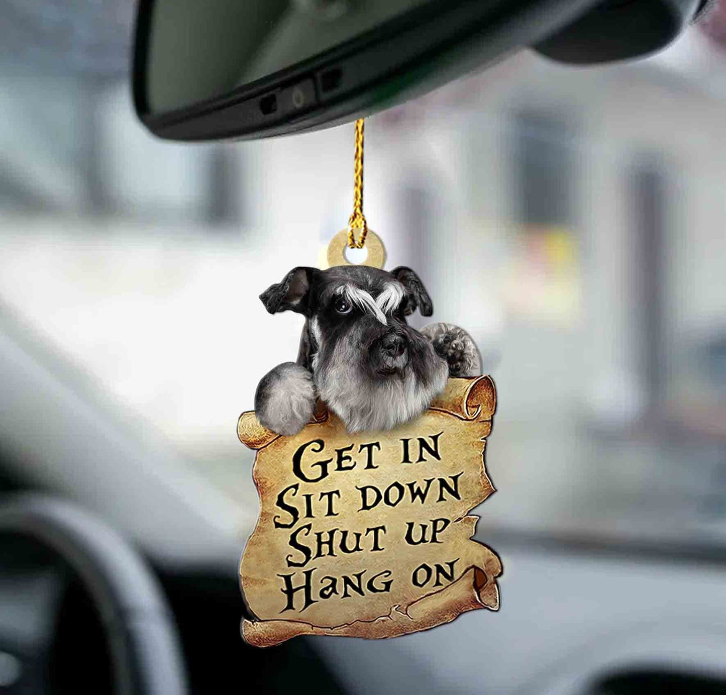 Schnauzer Get In Schnauzer Lover Dog Moms Two Sided Ornament