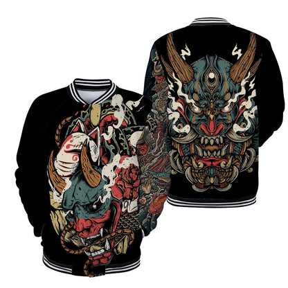 Oni Mask Tattoo 3D Over Printed Shirt for Men and Women