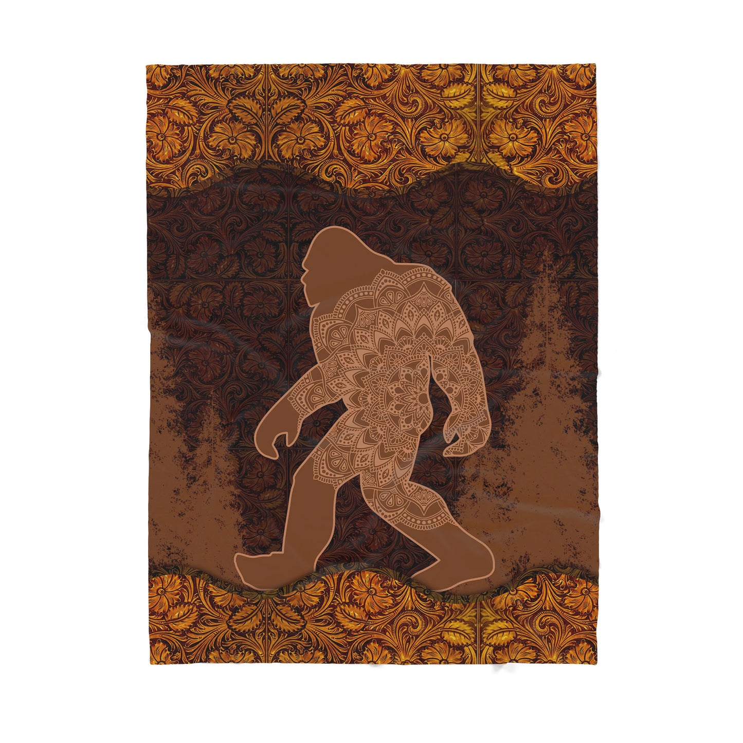 Custom Blanket Big Foot Brow Flower - Sherpa Blanket DL