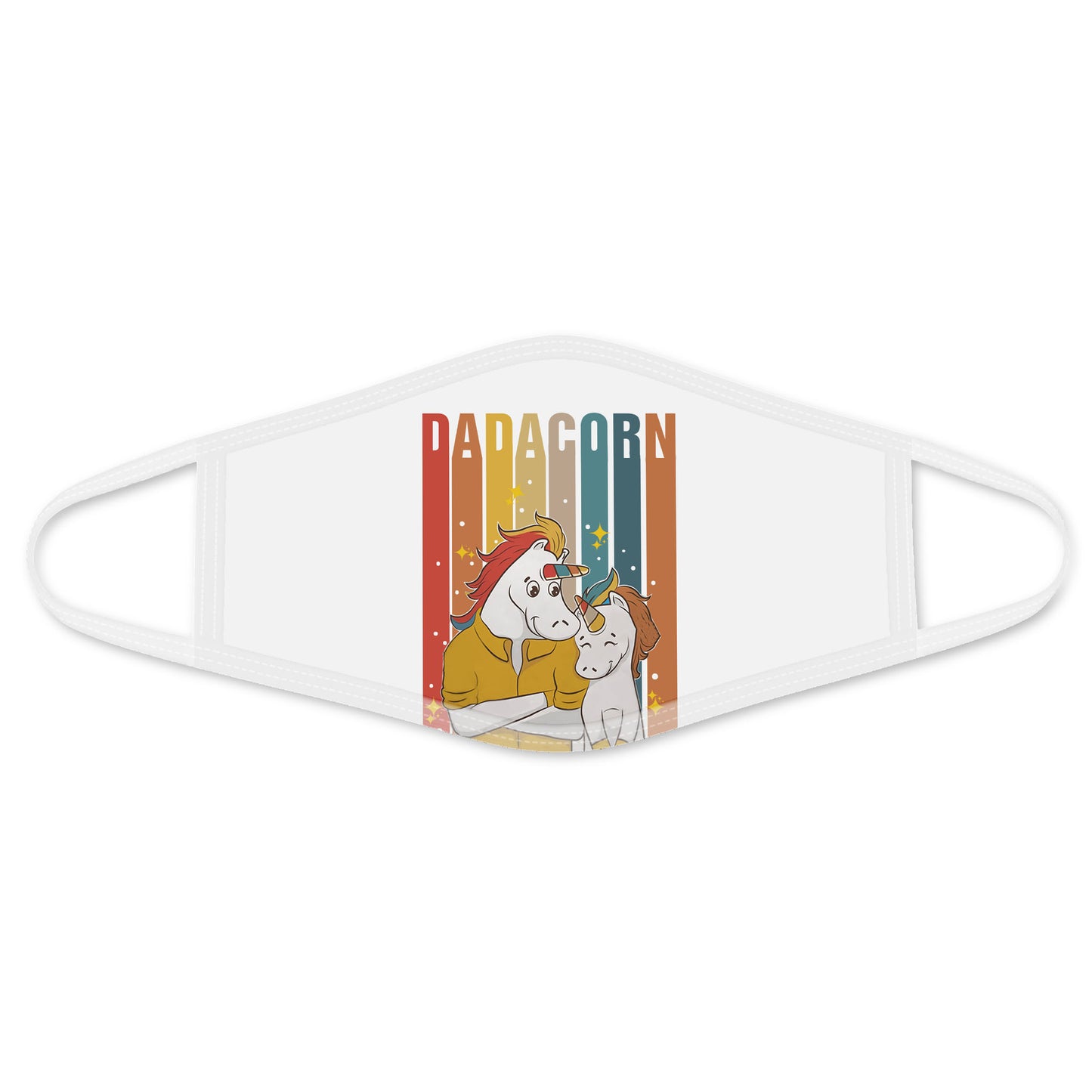 Unicorn Dad and Daughter Face Mask
