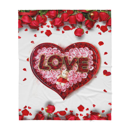 Happy Valentine Day Sherpa Blanket