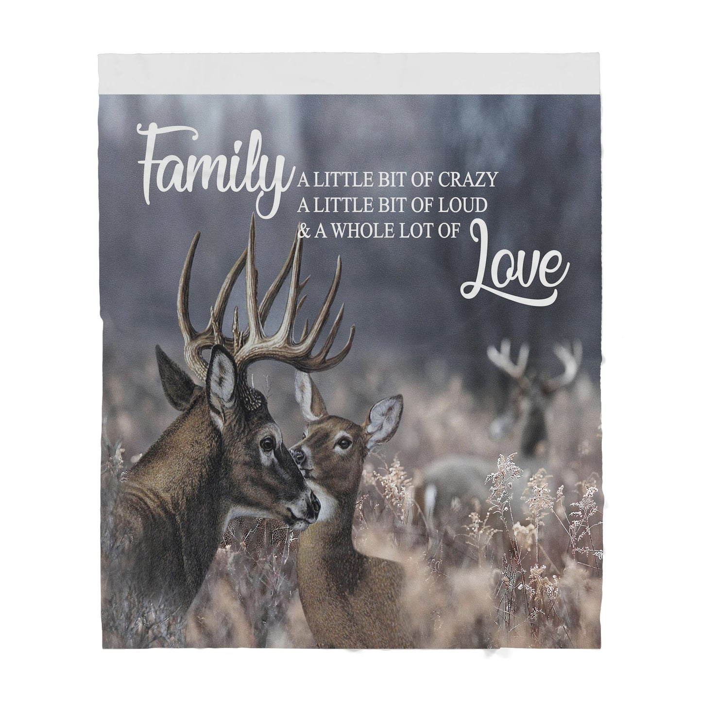 Deer Love Couple Sherpa Blanket TN