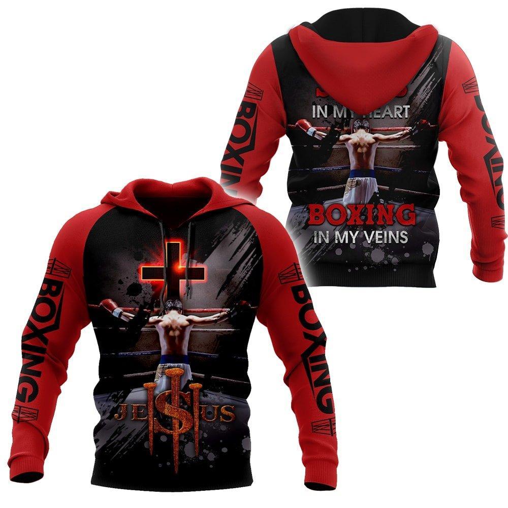 Jesus In My Heart - Boxing In MyVein 3D All Over Printed Unisex Shirts