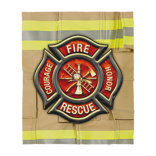 Firefighter Sherpa Blanket - Gift for Fireman Dad