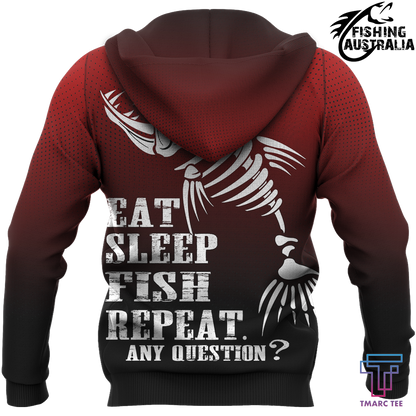 Fishing Australia - Eat Sleep Fish Repeat Hoodie HC4204 - Amaze Style™-Apparel