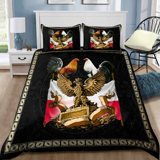 Premium Polska Rooster 3D all over printed Bedding Set
