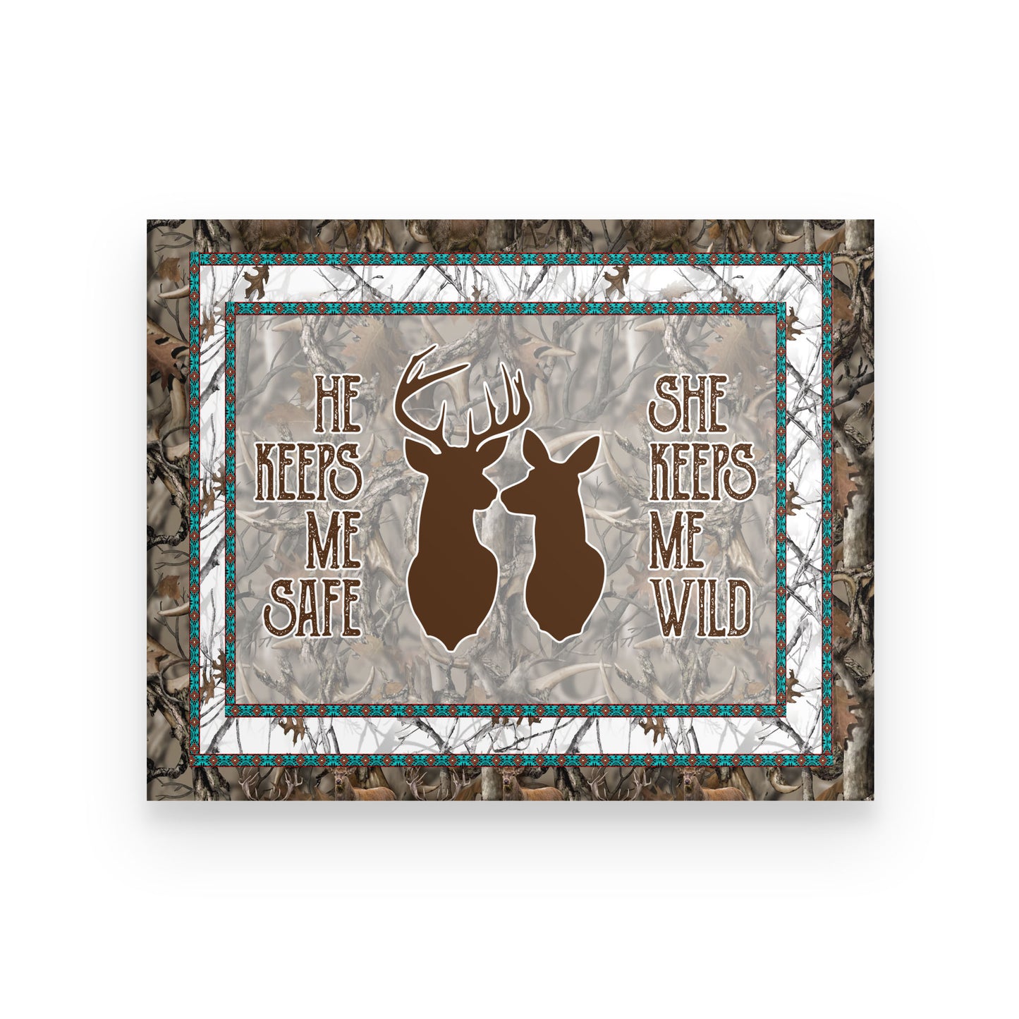 Deer Couple Canvas- Wedding Anniversary TA