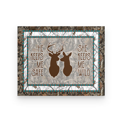 Deer Couple Canvas- Wedding Anniversary TA