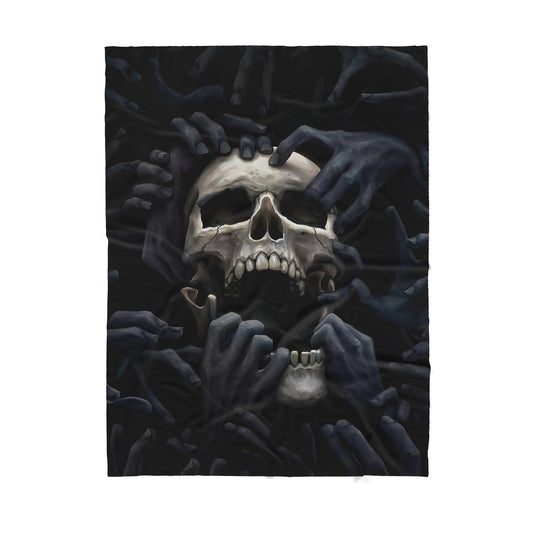 Custom Blanket Skull Sherpa Blanket TQH